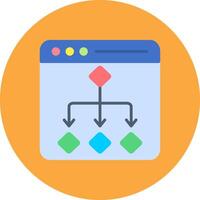 Flow Diagram Gradient Grid Emblem vector