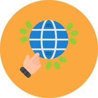 Global Services Flat Shape Mark vector
