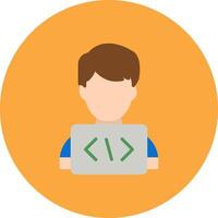 Programmer Flat Shape Mark vector