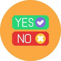 Yes Or No Urban Grid Badge vector