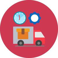 Delivery Truck Creative UX Module vector