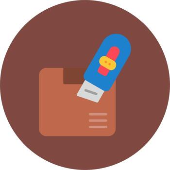 Do Not Open With Knife Crisp Visual Unit vector