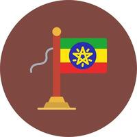 Ethiopia Flag Neon UX Object vector