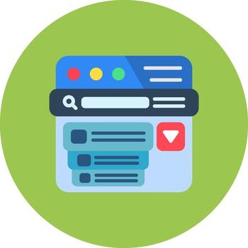 soltar abajo menú resumen visual simbólico vector