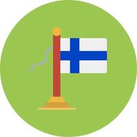 Finland Flag Isometric Visual Form vector