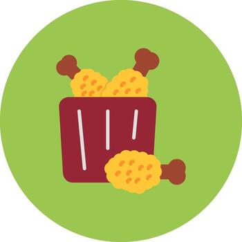 Fried Chicken Subtle Frame Sketch vector