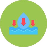 Low Tide Flat Badge Graphic vector