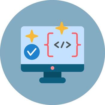 Clean Coding Iconic Visual Mark vector