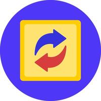 Two Circular Arows Streamlined Icon Symbol vector