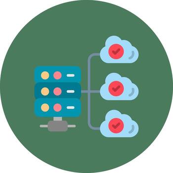 nube base de datos suave línea pedazo vector