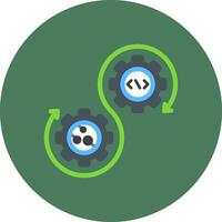 Devops Subtle Grid Emblem vector