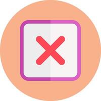 Cross Bold Frame Object vector