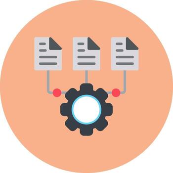 Data Integration Neon UX Object vector