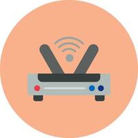 Modem Detailed Line Badge vector