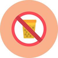 No Soft Drink Subtle Frame Sketch vector