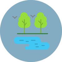 Lake Minimalist Design Unit vector