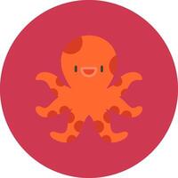 Octopus Simple Badge Piece vector