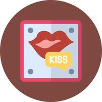 Kiss Artistic Frame Object vector