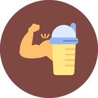 Protein Shake Clean Line Pattern vector