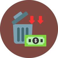 Wasted Money Future Icon Badge vector