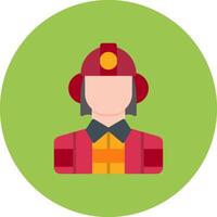 Firefighter Bold Frame Object vector