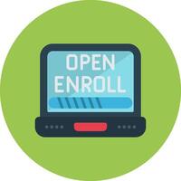 Open Enrollment Subtle Frame Sketch vector