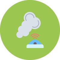 Smoke Sensor Flat Badge Graphic vector