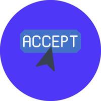 Accept Geometric Badge Mark vector
