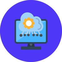 Edge Computing Streamlined Icon Symbol vector