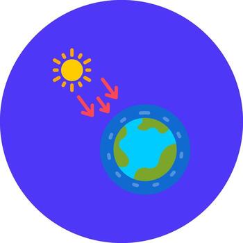 Ozone Layer Sharp Icon Element vector