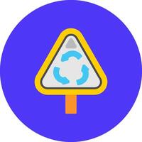 Roundabout Iconic Visual Mark vector