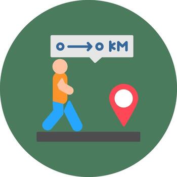 Walking Mobile App Object vector