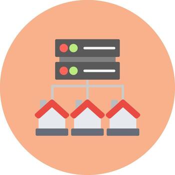 Database Concept Line Badge vector