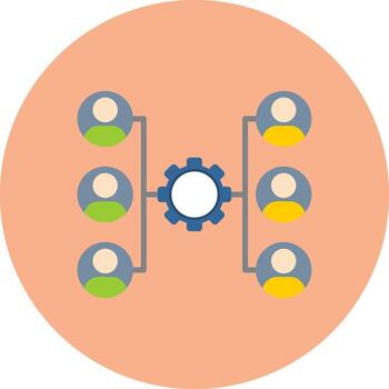 Organization Structure Bold Frame Object vector