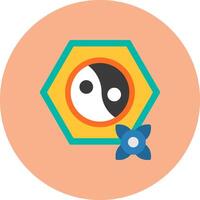 Yin Yang Flat Shape Mark vector