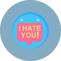 Hate You Colorful UI Mark vector
