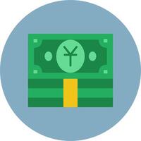 Yuan Monotone Shape Symbol vector