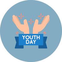Youth Day Conceptual Web Symbol vector