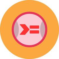 Greater Than Or Equal To Signature App Token vector