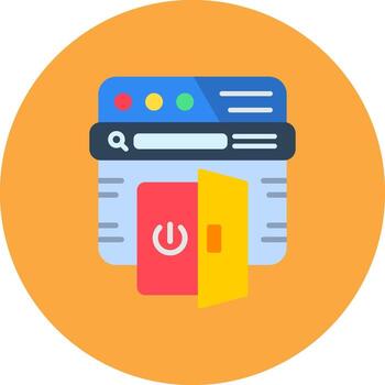 Log Out Digital Visual Form vector