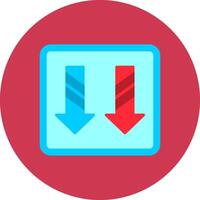 Down Arrows Minimalist Design Unit vector