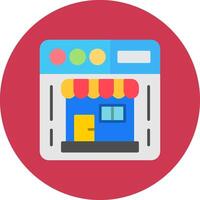 Online Shop Simple Badge Piece vector