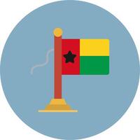 Guinea Bissau Flag Color Stroke Element vector