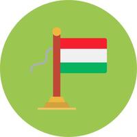 Hungary Flag Interactive Visual Piece vector