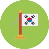 South Korea Flag Vibrant Web Pattern vector