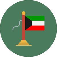 Kuwait Flag Creative App Unit vector