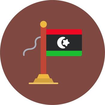 Libya Flag Streamlined UX Object vector