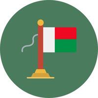 Madagascar Flag Gradient Grid Emblem vector