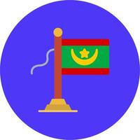 Mauritania Flag Urban Sketch Symbol vector