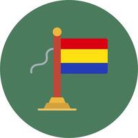 Mauritius Flag Ultra Thin Sketch vector